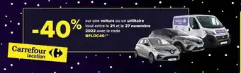 Voiture ou un utilitaire carrefour location