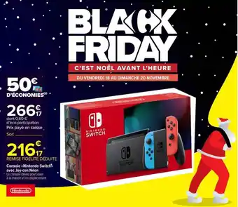 Carrefour Market Console «nintendo switch» avec joy-con néon offre
