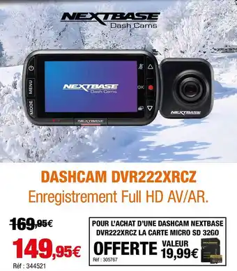 Autobacs Dashcam dvr222xrcz nesxtbase offre