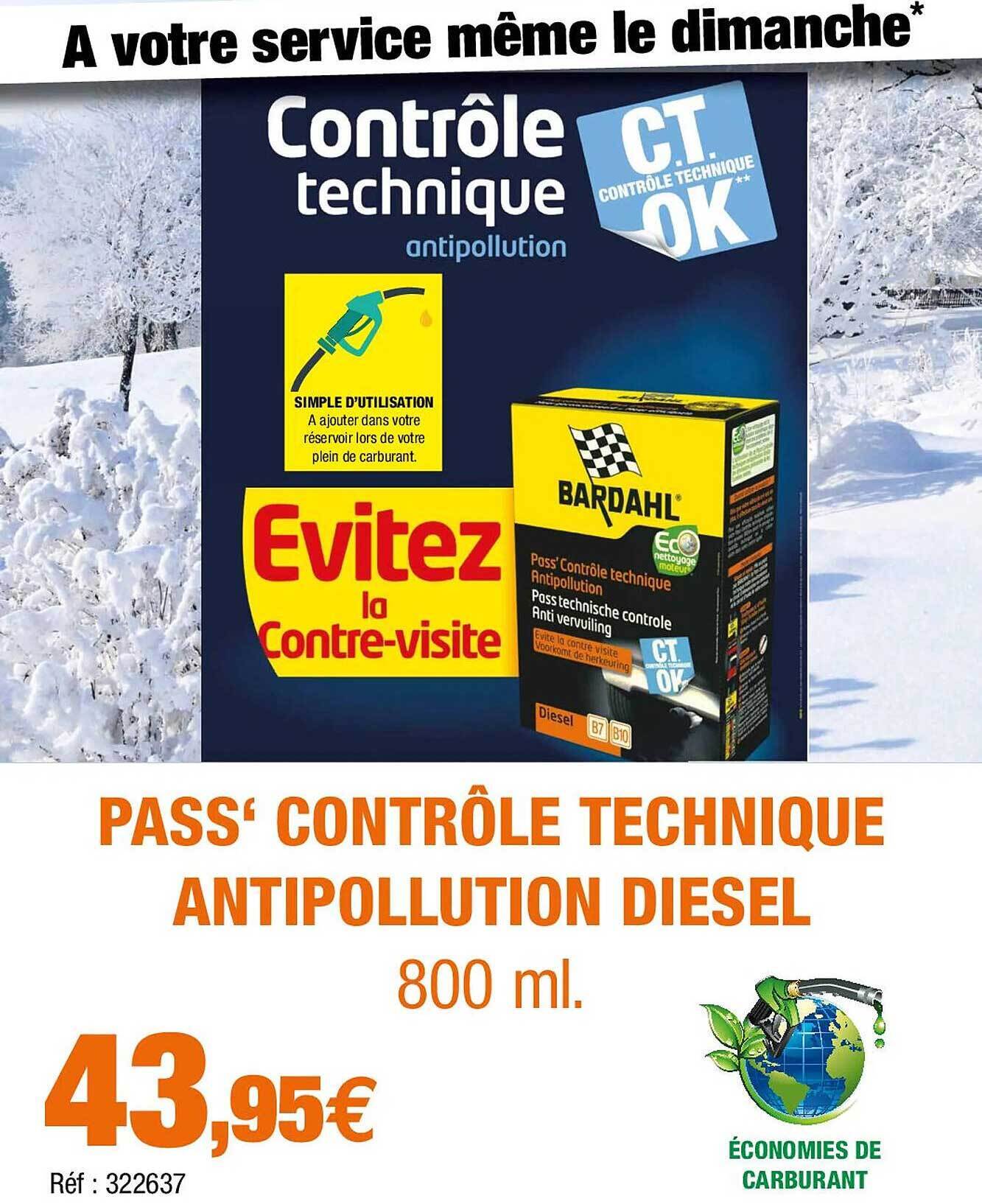 Promo Passe' contrôle technique antipollution diesel chez Autobacs