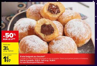 Carrefour 8 mini beignets au chocolat offre