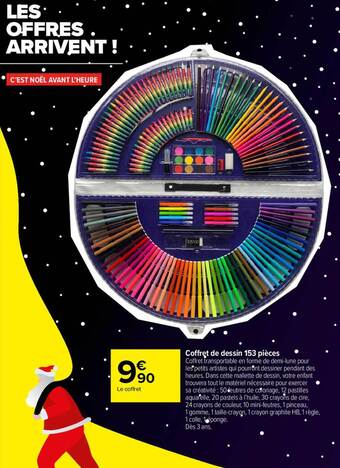 Carrefour Coffret de dessin 153 pièces offre