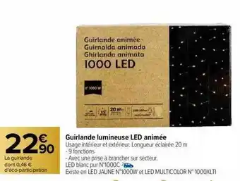 Guirlande lumineuse led animée