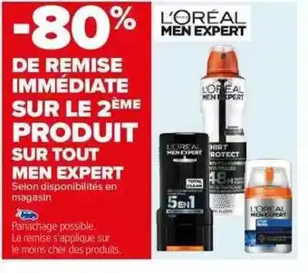 Carrefour Produit men expert offre