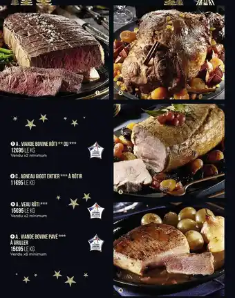 Casino Supermarchés Viande bovine rôti, agneau gigot entier*** à rôtir, veau rôti, viande bovine pavé*** à griller offre