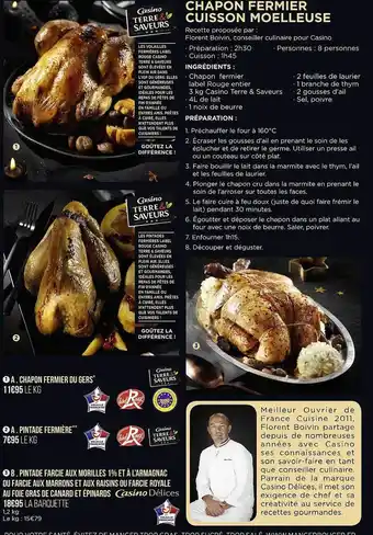 Chapon fermier cuisson melleuse