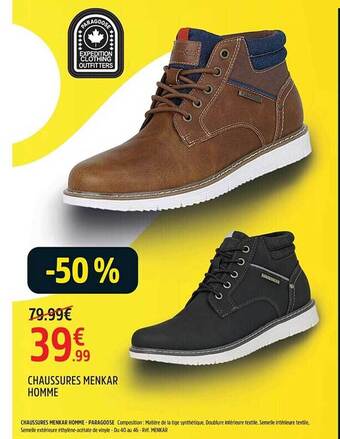 Intersport Chaussures menkar homme offre