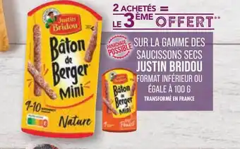 Match La gamme des saucissons secs justin bridou offre