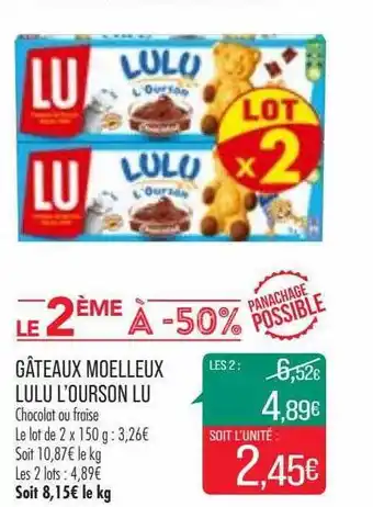 Match Gâteaux moelleux lulu l'ourson lu offre