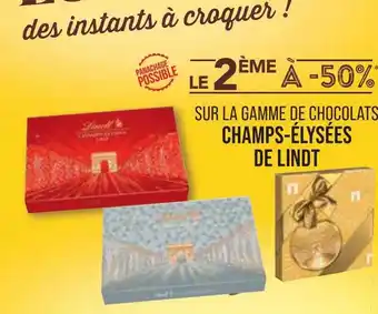 Match La gamme de chocolats champs-élysées de lindt offre