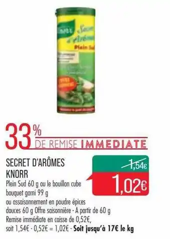 Match Secret d'arômes knorr offre