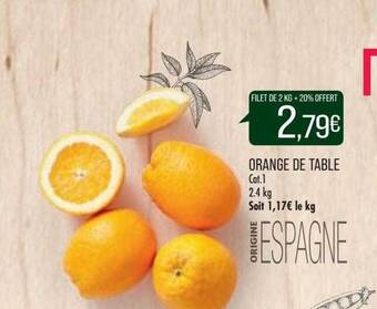 Match Orange de table offre