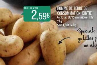 Match Pomme de terre de consommation bintje offre