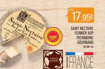Saint nectaire fermier aop patrimoine gourmand