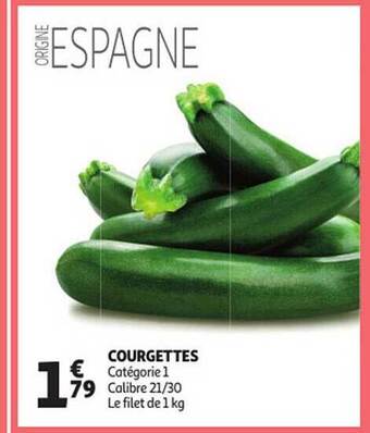 Auchan Courgettes offre