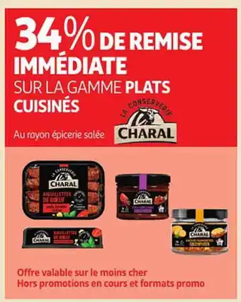 Auchan La gamme plats cuisinés charal offre