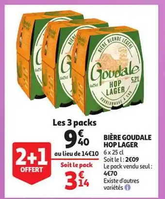 Auchan Bière goudale hop lager offre