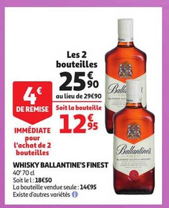 Auchan Whisky ballantine's finest offre