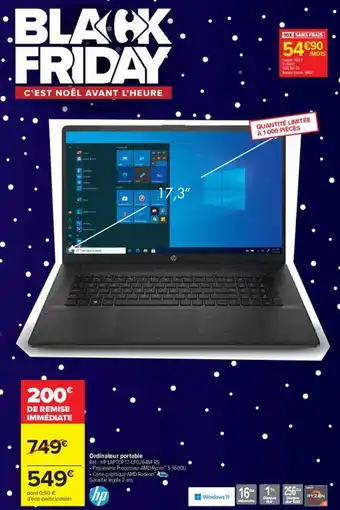 Carrefour Ordinateur portable hp offre