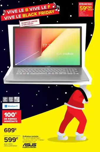 Carrefour Ordinateur portable asus offre