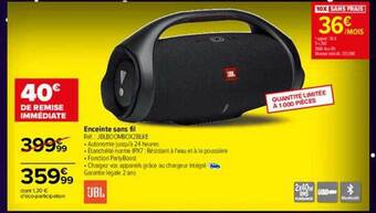 Carrefour Enceinte sans fil jbl offre