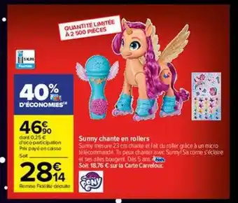 Carrefour Sunny chante en rollers offre