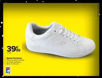 Carrefour Basket fila adulte offre