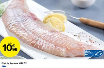 Carrefour Market Filet de lieu noir MSC offre