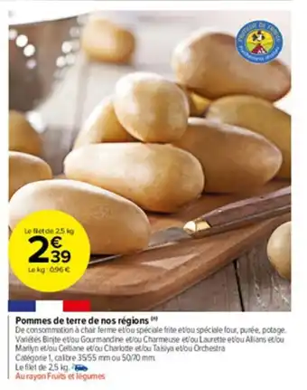 Carrefour Market Pommes de terre de nos régions offre