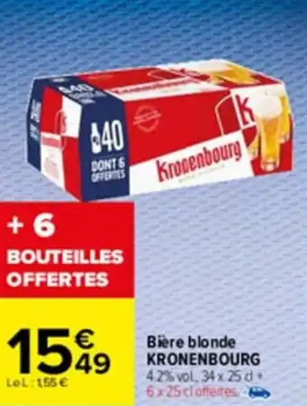 Carrefour Market Bière blonde KRONENBOURG offre