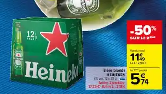 Carrefour Market Bière blonde HEINEKEN offre