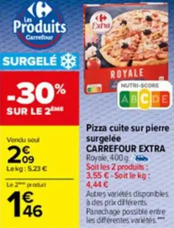 Carrefour Market Pizza cuite sur pierre surgelée carrefour extra offre