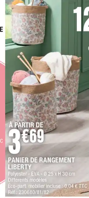 La Foir'Fouille Panier de rangement Liberty offre