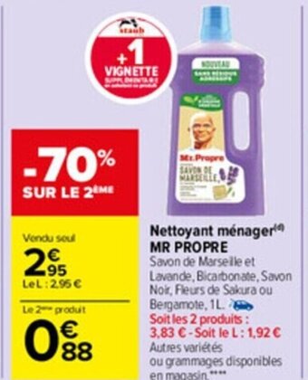 Carrefour Market Nettoyant Menager Mr Propre offre
