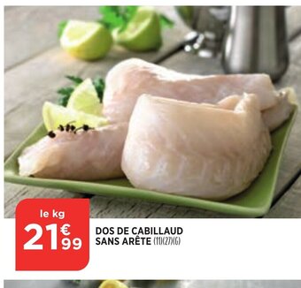 Bi1 Dos de Cabillaud Sans Arete offre