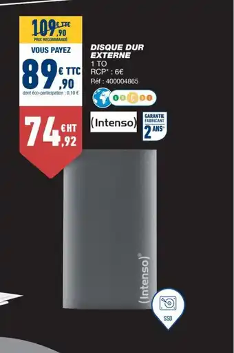 Bureau Vallée Disque Dur Externe offre