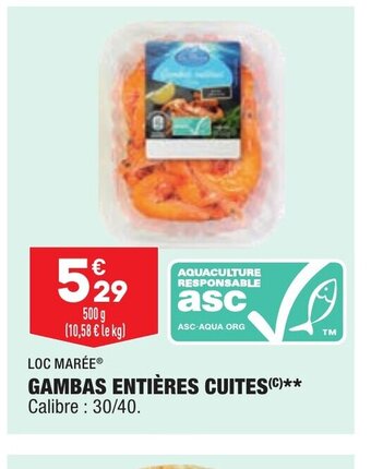 ALDI Gambas Entieres Cuites offre