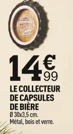 Centrakor Le collecteur de capsules de bière offre