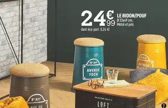 Centrakor Le bidon/pouf offre