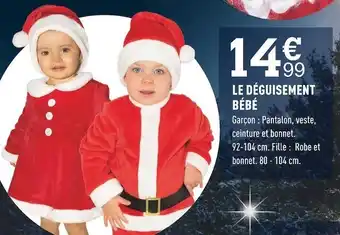 Centrakor Le déguisement bébé offre