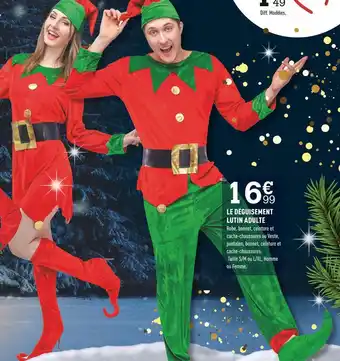 Le déguisement lutin adulte