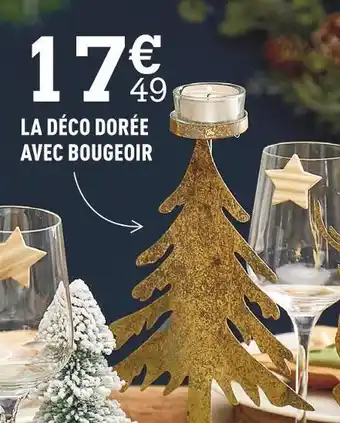 Centrakor La déco dorée avec bougeoir offre