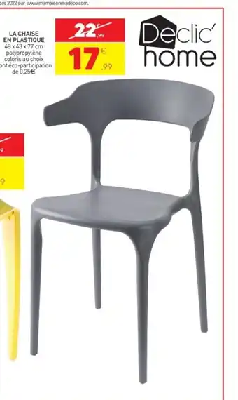 Stokomani La Chaise En Plastique offre