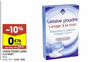 Leader Price Lessive poudre lavage à la main offre