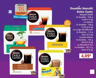 Colruyt Dosettes nescafé dolce gusto offre