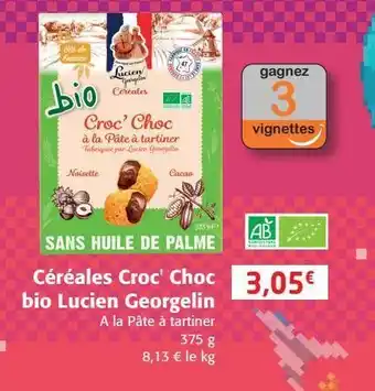 Colruyt Céréales croc' choc bio lucien georgelin offre