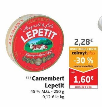 Colruyt Camembert lepetit offre