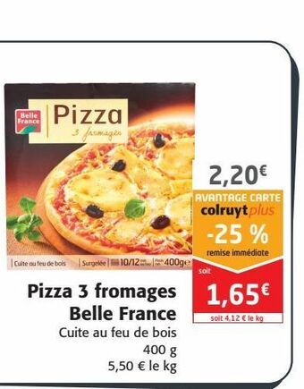 Colruyt Pizza 3 fromages belle france offre