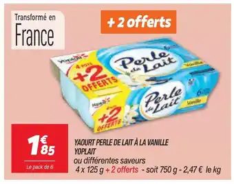 Netto Yaourt Perle De Lait A La Vanille Yoplait offre