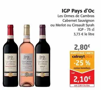 Colruyt Igp pays d'oc offre